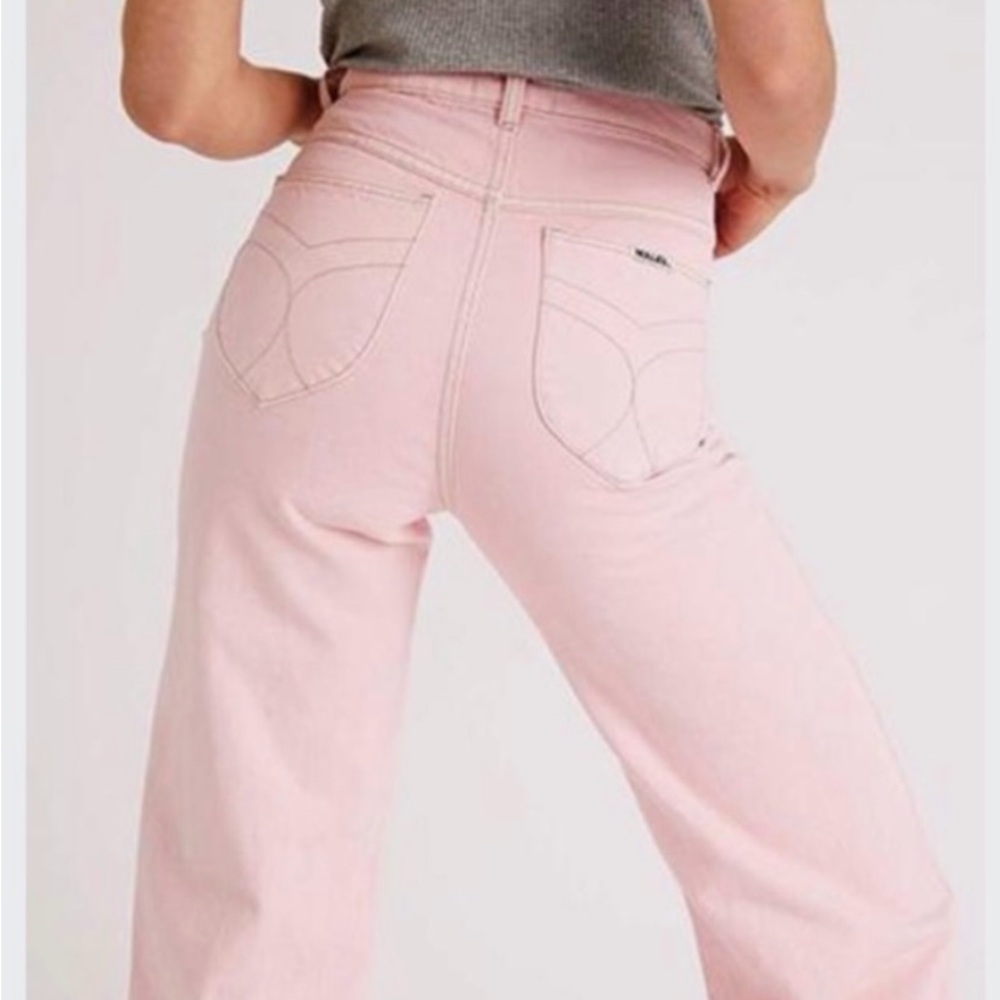 Rolla’s High Rise Sailor Jeans - pale pink